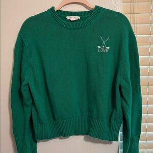 Classic Green Crew Neck Sweater